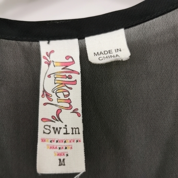 BLACK dress swim coverup see through - Picture 4 of 4